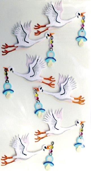 Art-Work Handmade 3D Stickers stork