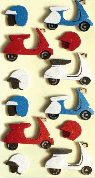 Art-Work Handmade 3D Stickers scooter