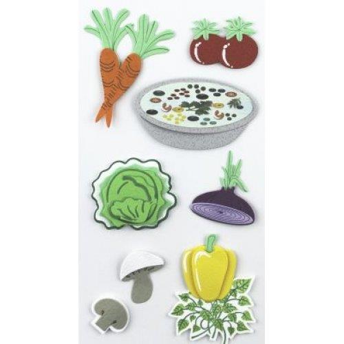 Art-Work Handmade 3D Stickers vegetables