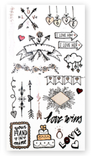 Nylon Notebook Stickers: love
