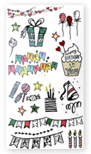 Nylon Notebook Stickers: birthday