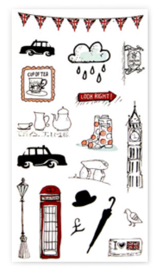 Nylon Notebook Stickers: Great Britain