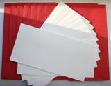 Creative Expressions White Card & Red Envelope 235 x 121mm pk10