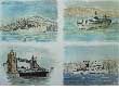 Watercolour Prints on Vellum Ships A4 pk 25