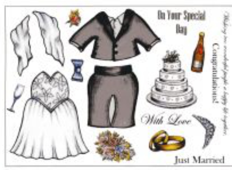 Creative Expressions Bear-ations Wedding A5 Stamp Plate
