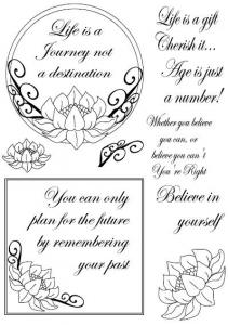 Creative Expressions Lotus Frame Elements A5 Clear Stamp Set