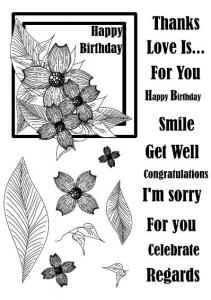 Creative Expressions Dogwood Flower Frame Elements A5 Clear Stamp Set