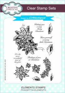 Creative Expressions Poinsettias Elements A5 Clear Stamp Set