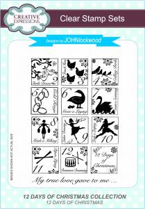 Creative Expressions 12 Days of Christmas A5 Clear Stamp Set