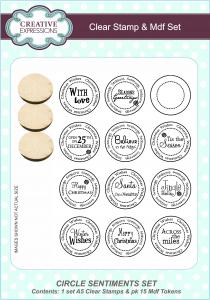 Circle Sentiments A5 Clear Stamp & Mdf Set