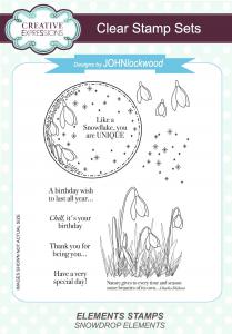Creative Expressions Snowdrop Elements A5 Clear Stamp Set