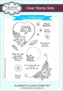 Creative Expressions Primrose Elements 6 in x 8 in Clear Stamp Set