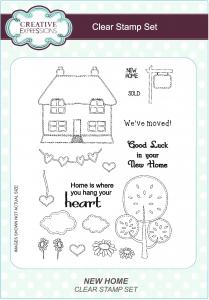 Creative Expressions New Home 6 in x 8 in Clear Stamp Set