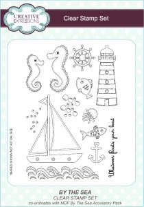 Creative Expressions By The Sea 6 in x 8 in Clear Stamp Set
