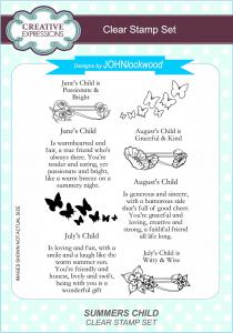Creative Expressions Summers Child A5 Clear Stamp Set