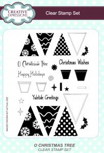 Creative Expressions O Christmas Tree 6 in x 8 in Clear Stamp Set