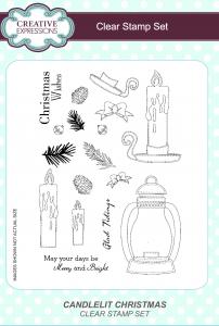 Creative Expressions Candlelit Christmas 6 in x 8 in Clear Stamp Set