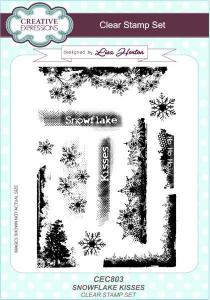 Creative Expressions Snowflake Kisses 6 in x 8 in Clear Stamp Set