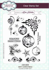 Creative Expressions Inky Christmas 6 in x 8 in Clear Stamp Set