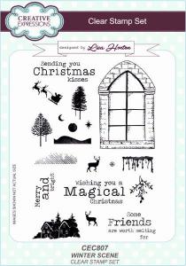 Creative Expressions Winter Scene Clear Stamp Set