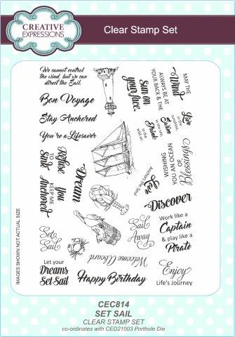 Creative Expressions Set Sail 6 in x 8 in Clear Stamp Set