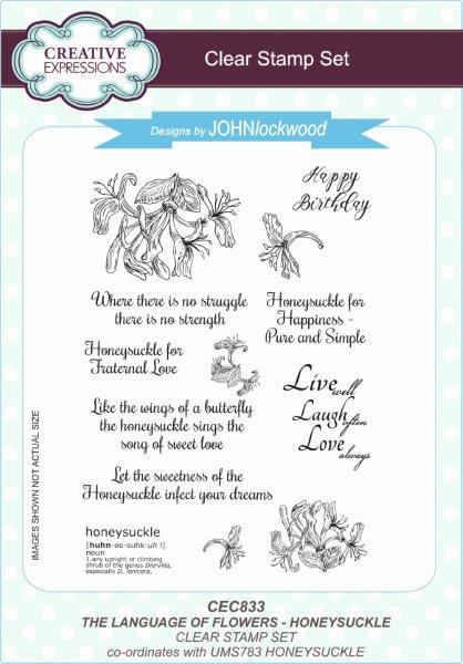 Creative Expressions The Language of Flowers - Honeysuckle 6 in x 8 in Clear Stamp Set