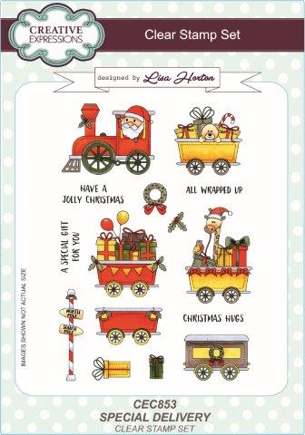 Creative Expressions Special Delivery 6 in x 8 in Clear Stamp Set