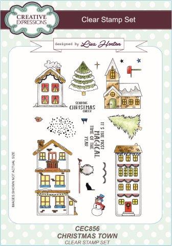 Creative Expressions Christmas Town A5 Clear Stamp Set