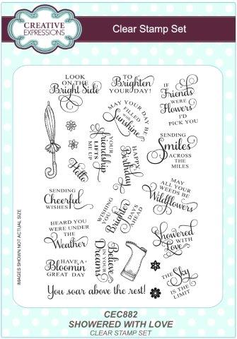 Creative Expressions Showered With Love 6 in x 8 in Clear Stamp Set