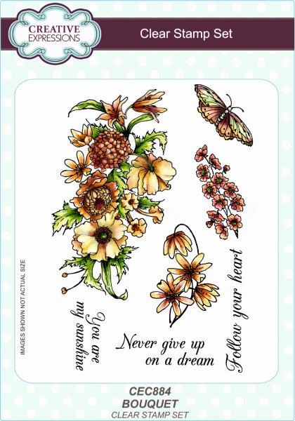 Creative Expressions Bouquet 6 in x 8 in Clear Stamp Set