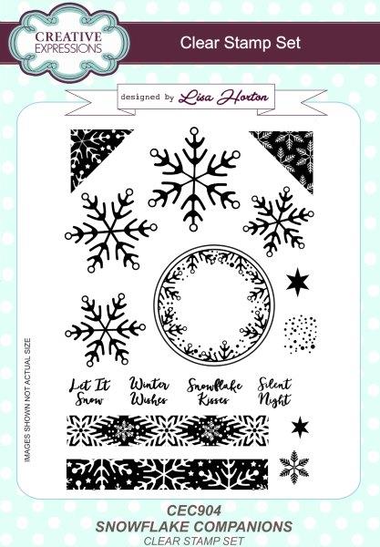 Creative Expressions Snowflake Companions 6 in x 8 in Clear Stamp Set