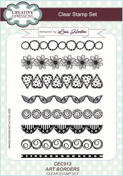 Creative Expressions Art Borders 6 in x 8 in Clear Stamp Set