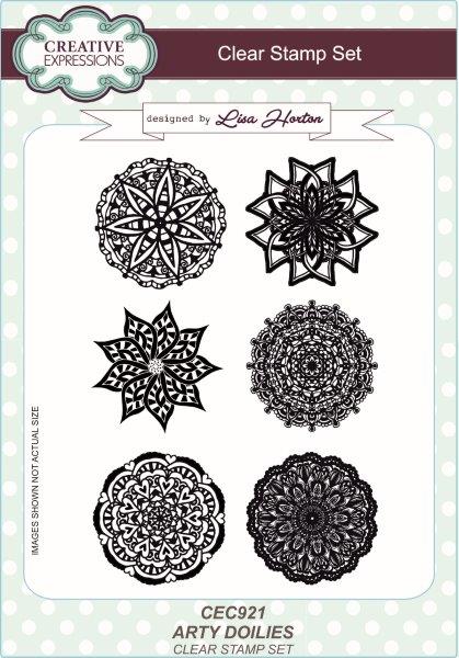 Creative Expressions Arty Doilies 6 in x 8 in Clear Stamp Set