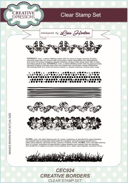 Creative Expressions Creative Borders 6 in x 8 in Clear Stamp Set