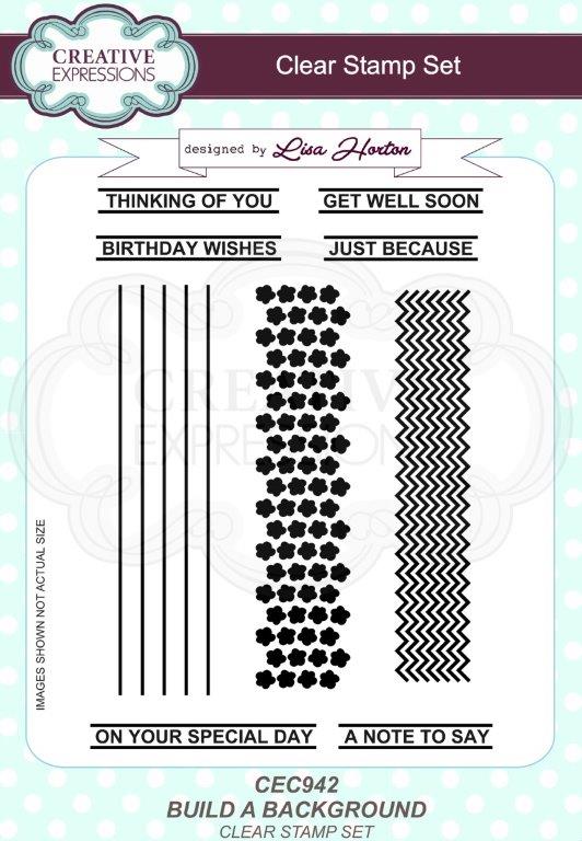 Creative Expressions Build a Background 6 in x 8 in Clear Stamp Set