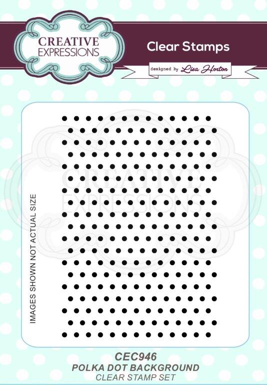 Creative Expressions Polka Dots Background 4 in x 6 in Clear Stamp Set