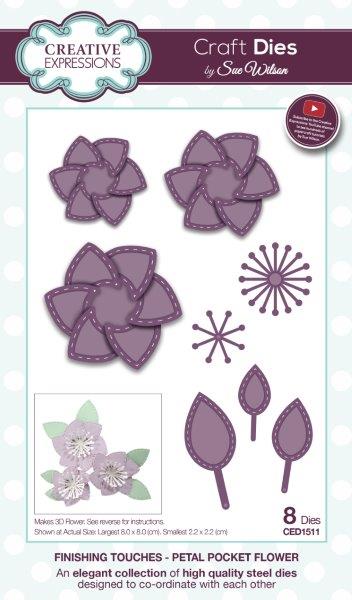 Creative Expressions Sue Wilson Finishing Touches Petal Pocket Craft Die