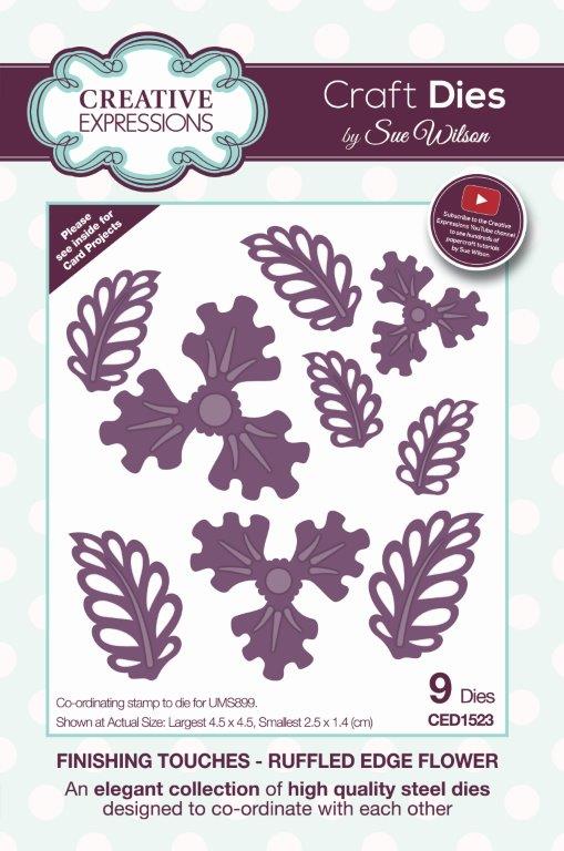 Creative Expressions Sue Wilson Finishing Touches Ruffled Edge Flower Craft Die