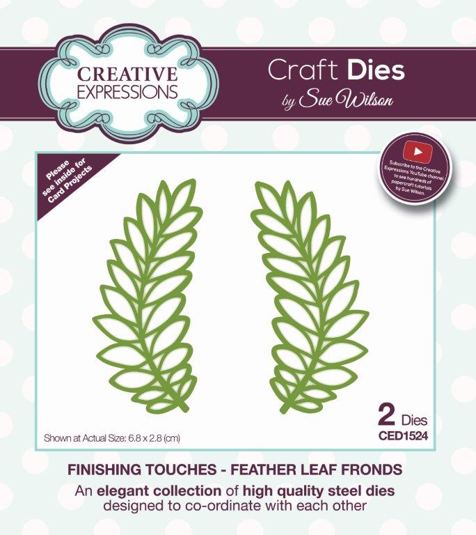 Creative Expressions Sue Wilson Finishing Touches Feather Leaf Fronds Craft Die