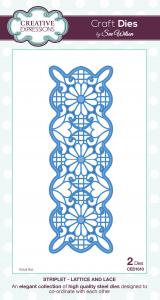 Creative Expressions Sue Wilson Striplet Lattice and Lace Craft Die