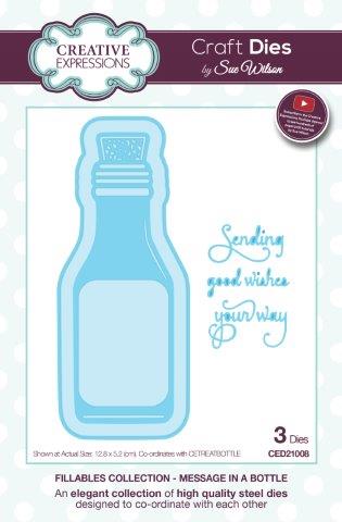 Creative Expressions Sue Wilson Fillables Message in a Bottle Craft Die
