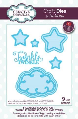 Creative Expressions Sue Wilson Fillables Twinkle Twinkle Clouds and Stars Craft Die