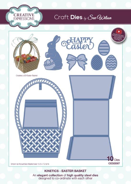 Creative Expressions Sue Wilson Kinetics Easter Basket Craft Die