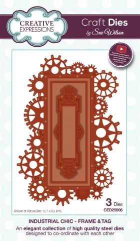 Creative Expressions Sue Wilson Industrial Chic Frame & Tag Craft Die