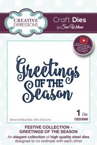 Creative Expressions Sue Wilson Festive Greetings of the Season Craft Die