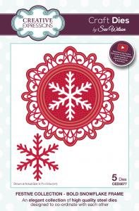 Creative Expressions Sue Wilson Festive Bold Snowflake Frame Craft Die