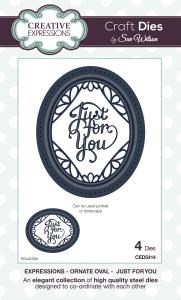 Creative Expressions Sue Wilson Expressions Ornate Oval - Just For You Craft Die