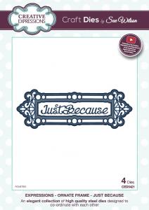 Creative Expressions Sue Wilson Expressions Ornate Frame - Just Because Craft Die