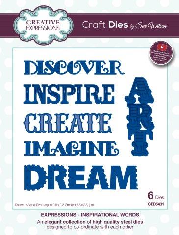 Creative Expressions Sue Wilson Expressions Inspirational Words Craft Die