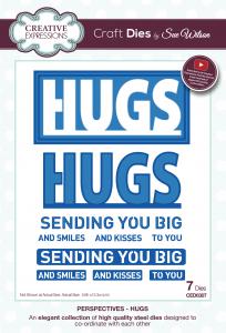 Creative Expressions Sue Wilson Perspectives - Hugs Craft Die